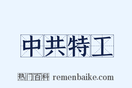 中共特工是什么意思的图片